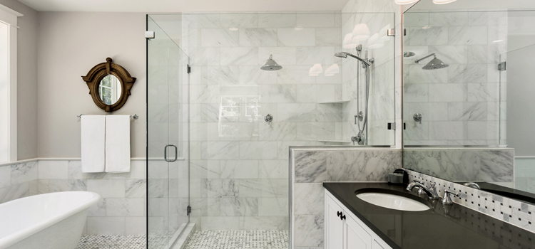 bathroom shower door installation in Bret Harte
