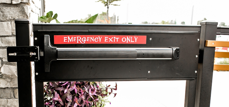 emergency push bar installation in Bret Harte